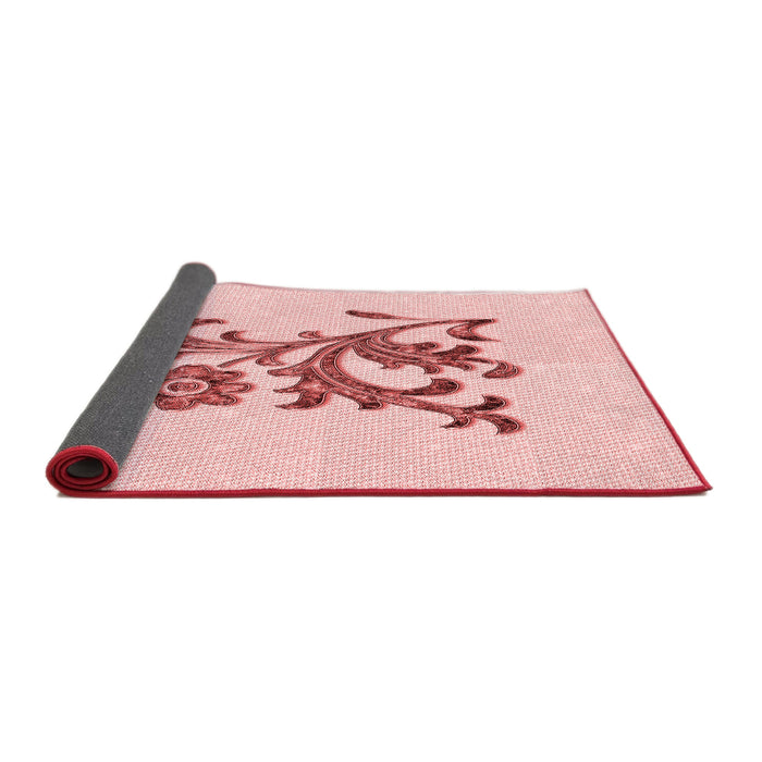 Thickness of Patterned Light Rose Pink Rug, pat911rd