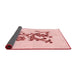 Thickness of Patterned Light Rose Pink Rug, pat911rd