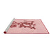 Sideview of Machine Washable Transitional Light Rose Pink Rug, wshpat911rd