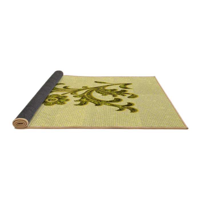 Thickness of Patterned Sun Yellow Rug, pat911yw