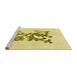 Sideview of Machine Washable Transitional Sun Yellow Rug, wshpat911yw