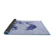 Thickness of Patterned Lavender Blue Rug, pat912blu