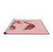 Sideview of Machine Washable Transitional Pink Rug, wshpat912rd