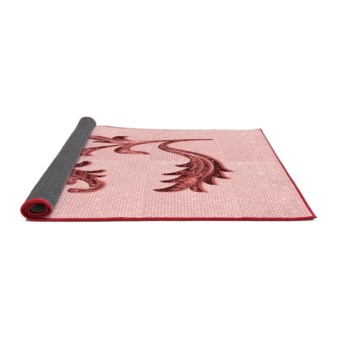 Thickness of Patterned Pink Rug, pat912rd