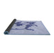 Thickness of Patterned Lavender Blue Rug, pat913blu