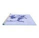 Sideview of Machine Washable Transitional Lavender Blue Rug, wshpat913blu