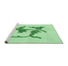 Sideview of Machine Washable Transitional Mint Green Rug, wshpat913grn