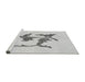 Sideview of Machine Washable Transitional Platinum Gray Rug, wshpat913gry