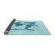 Thickness of Patterned Electric Blue Rug, pat913lblu