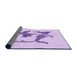 Thickness of Patterned Purple Rug, pat913pur