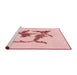 Sideview of Machine Washable Transitional Pink Rug, wshpat913rd