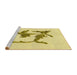 Sideview of Machine Washable Transitional Sun Yellow Rug, wshpat913yw