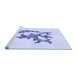 Sideview of Machine Washable Transitional Lavender Blue Rug, wshpat914blu
