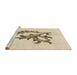Sideview of Machine Washable Transitional Peru Brown Rug, wshpat914brn