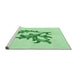 Sideview of Machine Washable Transitional Mint Green Rug, wshpat914grn