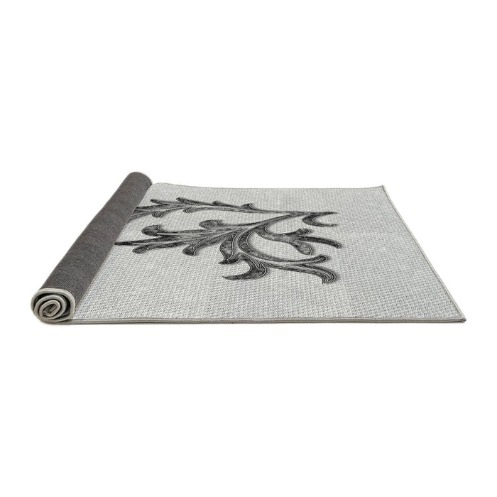 Thickness of Patterned Platinum Gray Rug, pat914gry