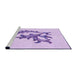 Sideview of Machine Washable Transitional Purple Rug, wshpat914pur