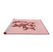 Sideview of Machine Washable Transitional Pink Rug, wshpat914rd