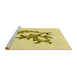 Sideview of Machine Washable Transitional Sun Yellow Rug, wshpat914yw