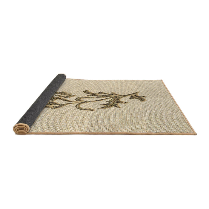 Thickness of Patterned Moccasin Beige Rug, pat915brn