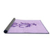 Thickness of Patterned Bright Lilac Purple Rug, pat915pur