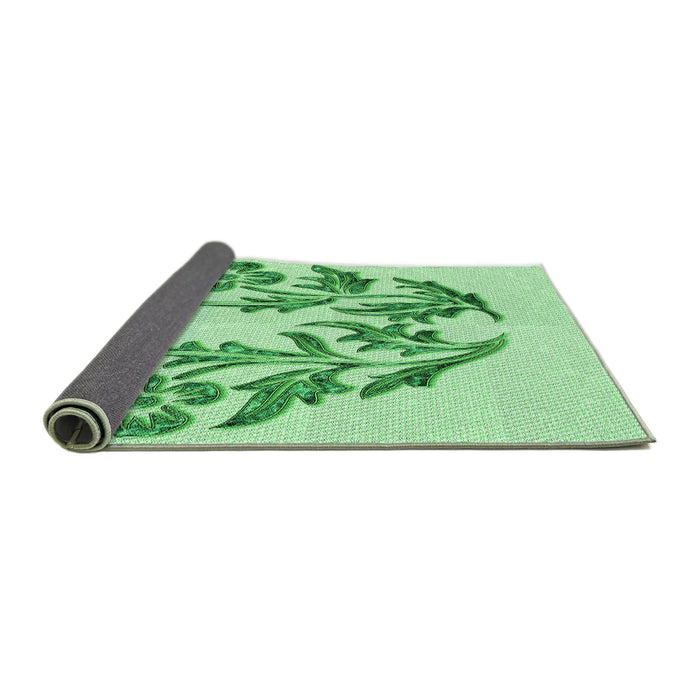 Thickness of Patterned Light Green Rug, pat916grn