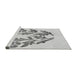 Sideview of Machine Washable Transitional Platinum Gray Rug, wshpat916gry