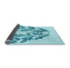 Thickness of Patterned Electric Blue Rug, pat916lblu