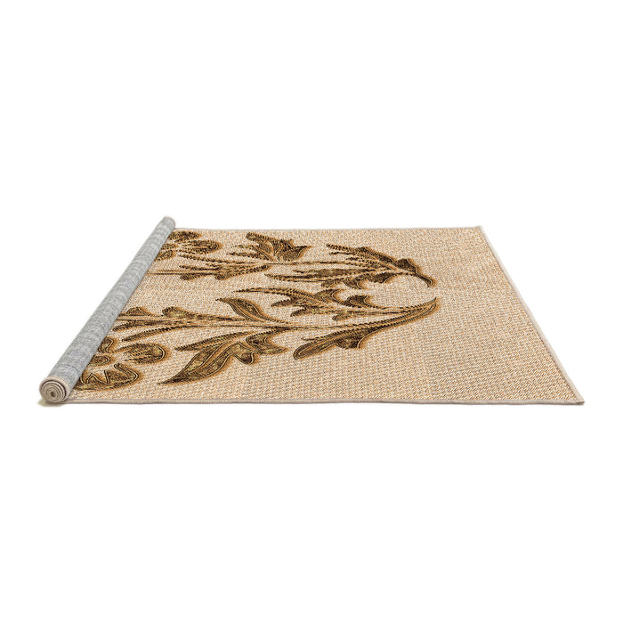 Sideview of Machine Washable Transitional Bronze Brown Rug, wshpat916org