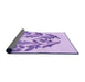 Thickness of Patterned Purple Rug, pat916pur