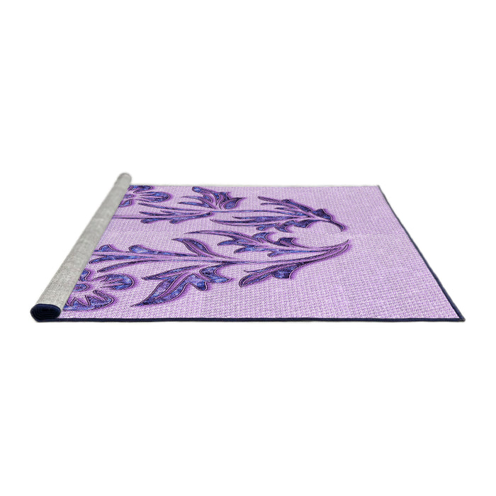 Sideview of Machine Washable Transitional Purple Rug, wshpat916pur