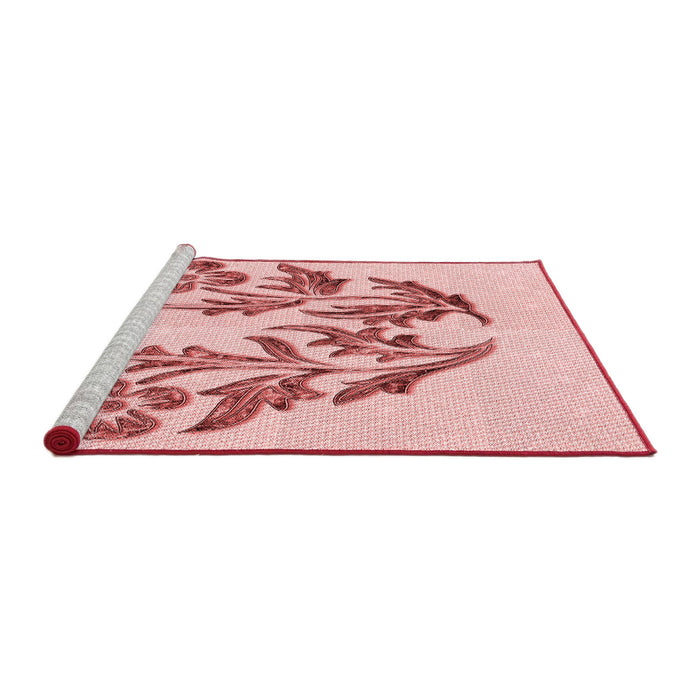 Sideview of Machine Washable Transitional Light Rose Pink Rug, wshpat916rd