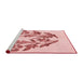 Sideview of Machine Washable Transitional Light Rose Pink Rug, wshpat916rd