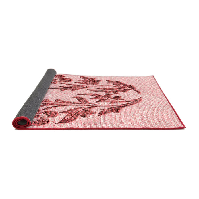 Thickness of Patterned Light Rose Pink Rug, pat916rd