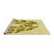 Sideview of Machine Washable Transitional Brown Rug, wshpat916yw