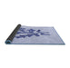 Thickness of Patterned Lavender Blue Rug, pat917blu