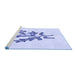 Sideview of Machine Washable Transitional Lavender Blue Rug, wshpat917blu