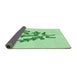 Thickness of Patterned Mint Green Rug, pat917grn