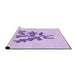 Sideview of Machine Washable Transitional Purple Rug, wshpat917pur