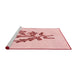 Sideview of Machine Washable Transitional Pink Rug, wshpat917rd