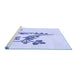 Sideview of Machine Washable Transitional Lavender Blue Rug, wshpat918blu