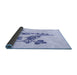 Thickness of Patterned Lavender Blue Rug, pat918blu