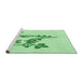 Sideview of Machine Washable Transitional Mint Green Rug, wshpat918grn