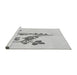 Sideview of Machine Washable Transitional Platinum Gray Rug, wshpat918gry