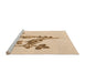 Sideview of Machine Washable Transitional Brown Sand Brown Rug, wshpat918org