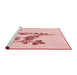 Sideview of Machine Washable Transitional Pastel Red Pink Rug, wshpat918rd