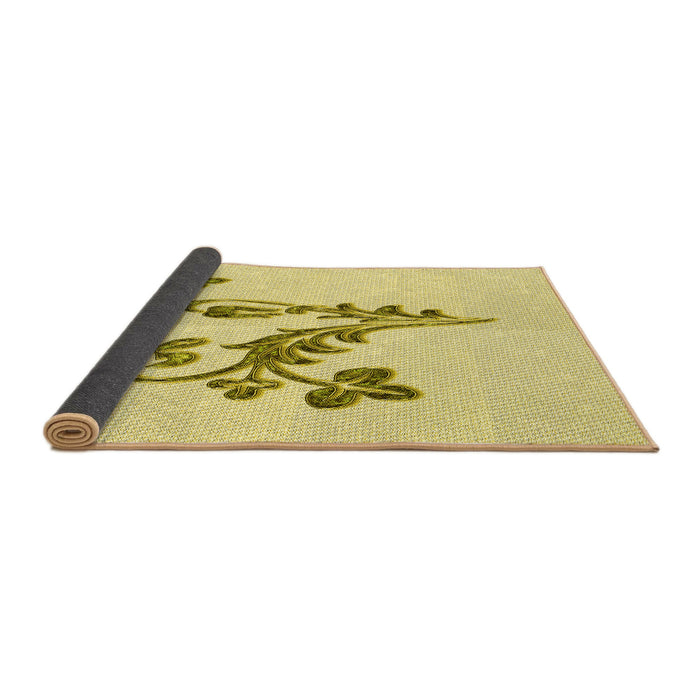 Thickness of Patterned Sun Yellow Rug, pat918yw