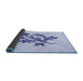 Thickness of Patterned Lavender Blue Rug, pat919blu