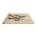 Sideview of Machine Washable Transitional Peru Brown Rug, wshpat919brn