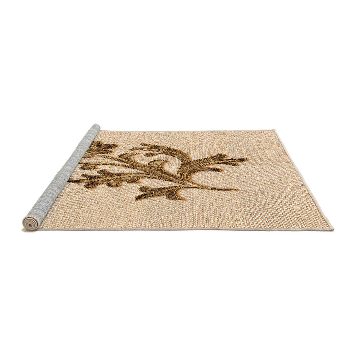 Sideview of Machine Washable Transitional Bronze Brown Rug, wshpat919org